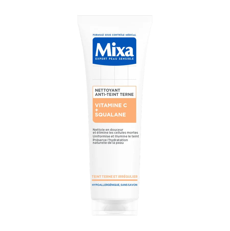 Mixa Gel nettoyant éclat - Vitamine C & squalane - Peaux ternes - 200 ml