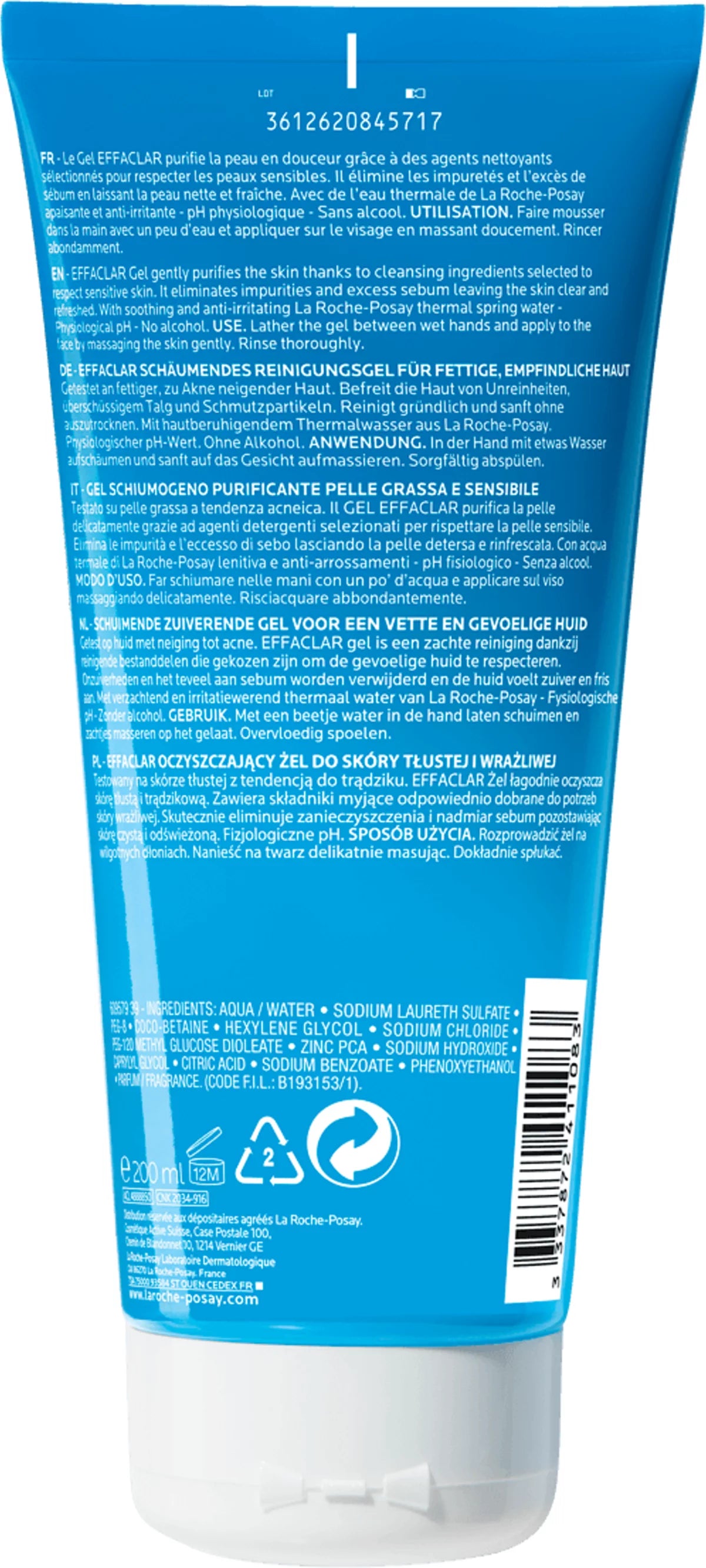 Effaclar gel moussant purifiant 200ml