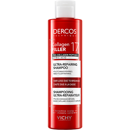 Vichy Dercos Collagen Filler 17 Shampoing Ultra-réparateur 200ml