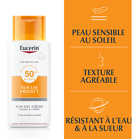 Eucerin Sun leb protect crème-gel SPF 50 + - 150ml