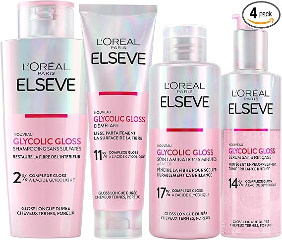 L'Oréal Paris ELSEVE Glycolic Gloss pack 4pcs