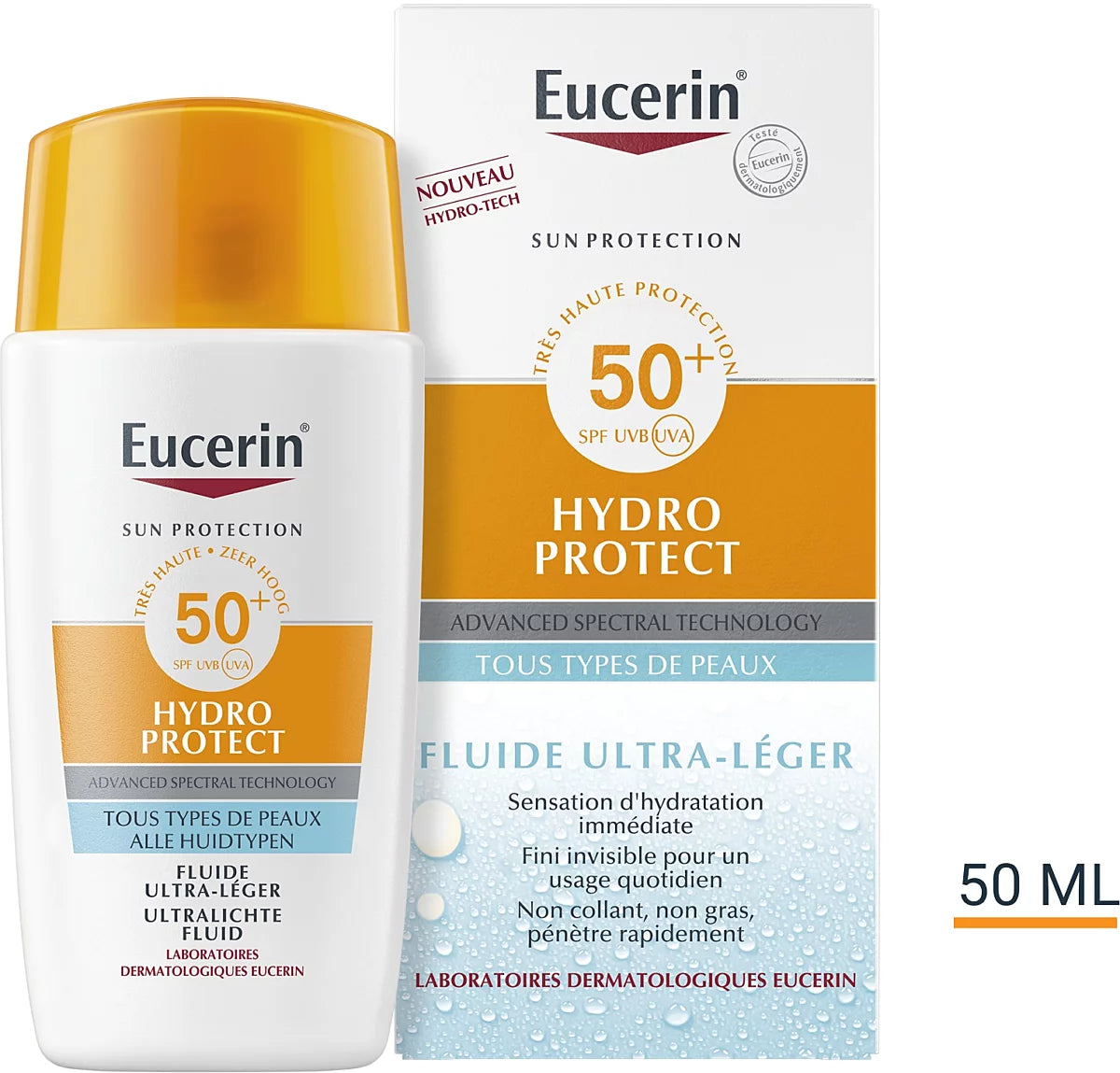 EUCERIN Sun Hydro Protect Fluide Ultra-Léger SPF50+ 50ml