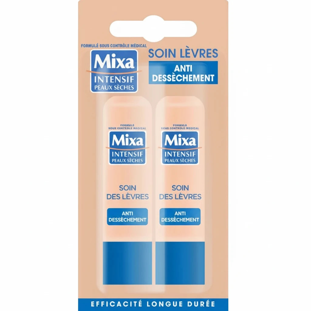 Mixa baume à lèvres soin anti-dessèchement x2