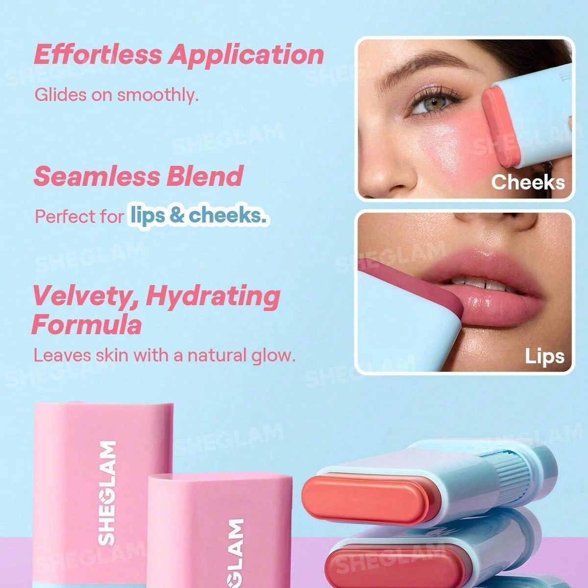 blush stick sgeglam glass glow 15g pink lemonade