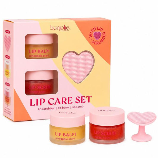 bonjolie lip care set 3 PIECES LIP SCRUBBER / LIP BALM / LIP SCRUB