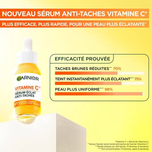 GARNIER VITAMINE C Sérum Éclat Anti-taches Vitamine C+ 30ml