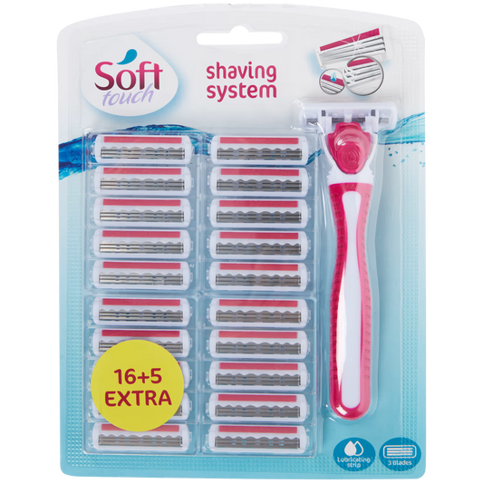 soft touch shaving system RASOIRS FEMMES 21 PIECES
