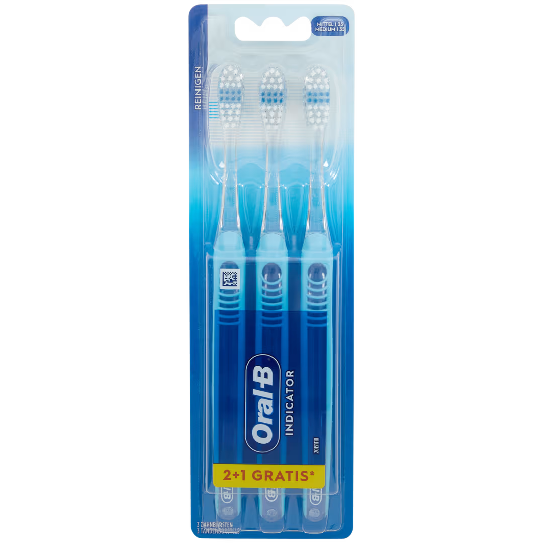 Brosses à dents Oral-B Indicateur 3 pièces | Moyen