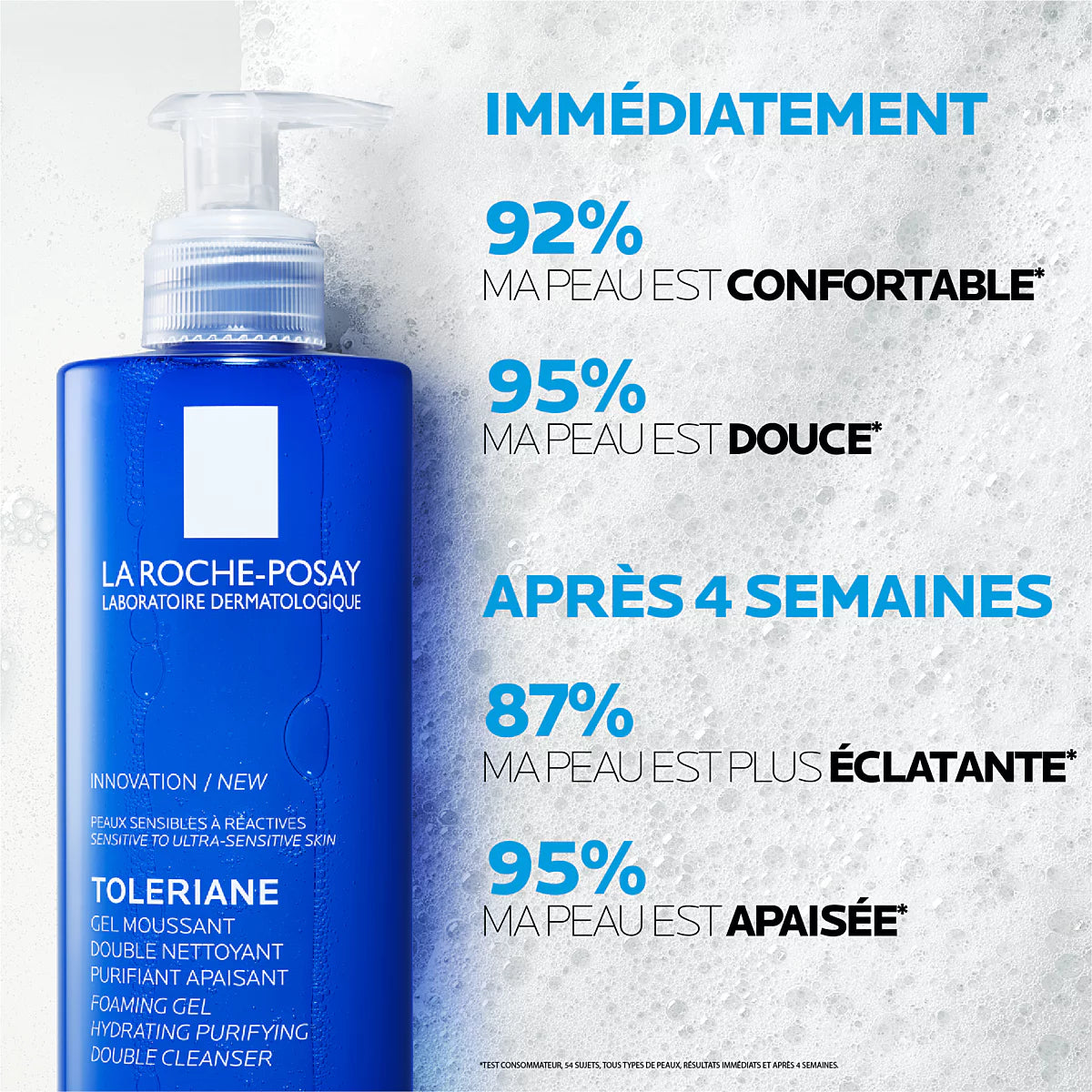 Toleriane Gel Moussant Double Nettoyant Purifiant Apaisant 400ml