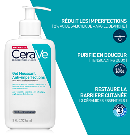 CeraVe Gel Moussant Anti-Imperfections – 236 ml