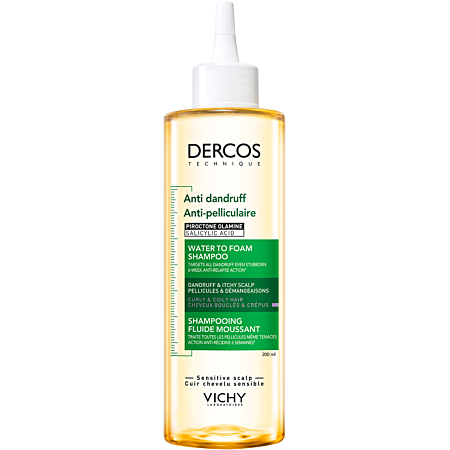 Vichy Dercos Shampoing Fluide Moussant Anti-Pelliculaire Cheveux Bouclés 200ml
