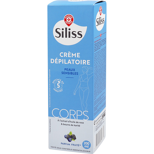 créme dépilatoire pour corp peaux sensibles SILISS - Marque repère 200ml