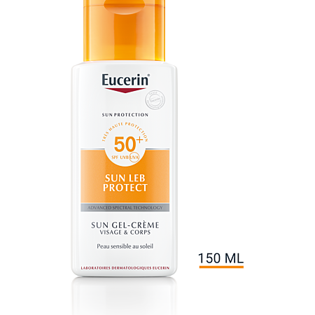 Eucerin Sun leb protect crème-gel SPF 50 + - 150ml