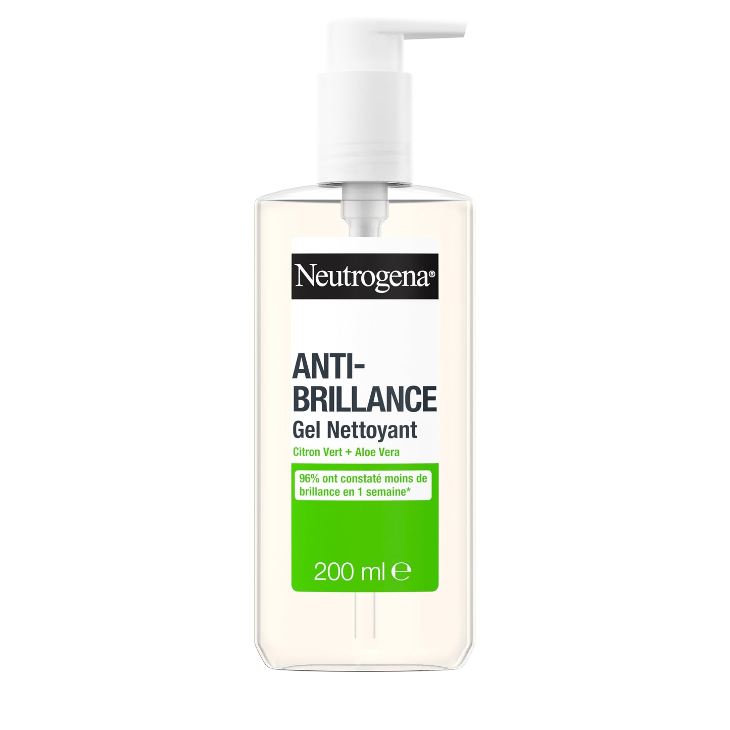 Neutrogena – Gel Nettoyant Anti-Brillance (flacon-pompe de 200 ml)