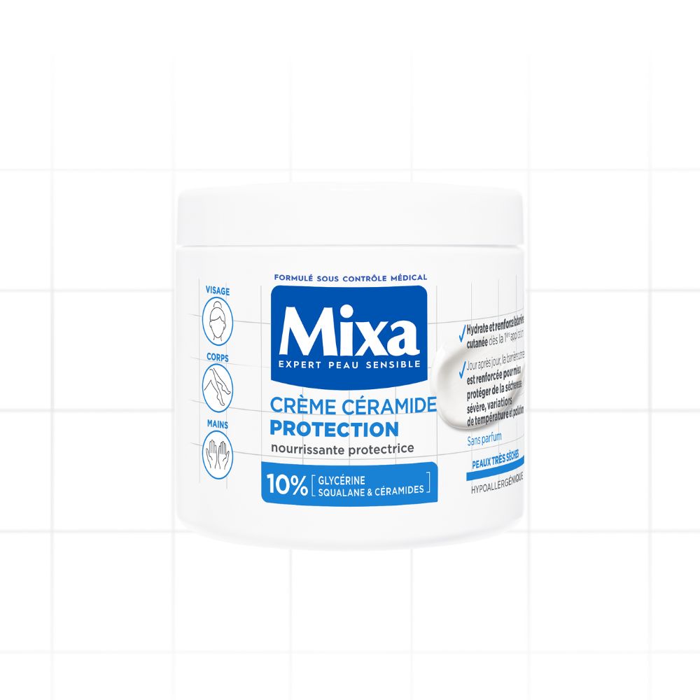 MIXA La Crème Céramide Protection - Visage, Corps, Mains 400ML