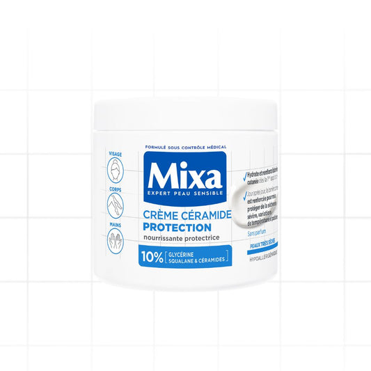 MIXA La Crème Céramide Protection - Visage, Corps, Mains 400ML