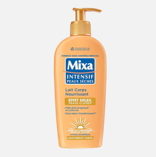 Mixa Lait pour le corps Nourrissant Effet Soleil - Peaux Claires 250ml