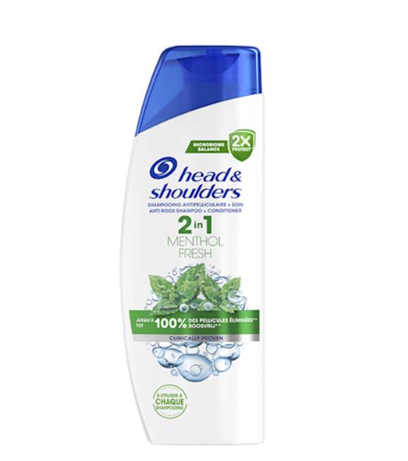HEAD & SHOULDERS Shampoing Antipelliculaire pour Cheveux normaux Menthol Fresh  le flacon de 330mL
