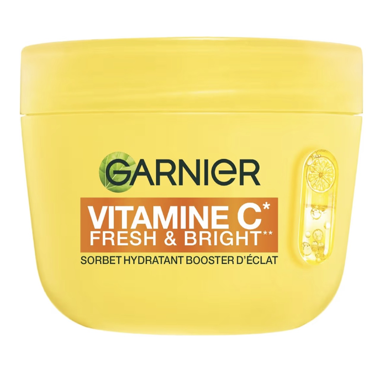 GARNIER - SkinActive Vitamine C - Crème Sorbet Hydratante Boost d'Eclat Fresh et Bright - Crème Hydratante et Anti-Taches - Unifie et Illumine le Teint - Tous Types de Peaux - 85 ml