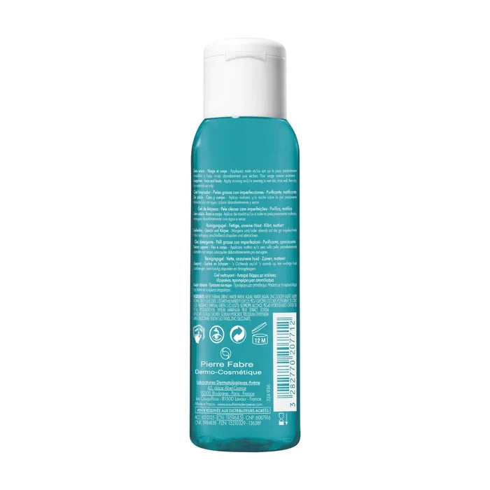 AVENE CLEANANCE - Gel Nettoyant Purifiant - Visage et Dos - Peaux Grasses à Imperfections, 100ml