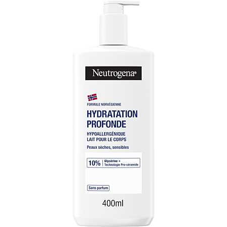 Neutrogena Hydratation Profonde Lait Hypoallergénique Flacon-Pompe 400ml