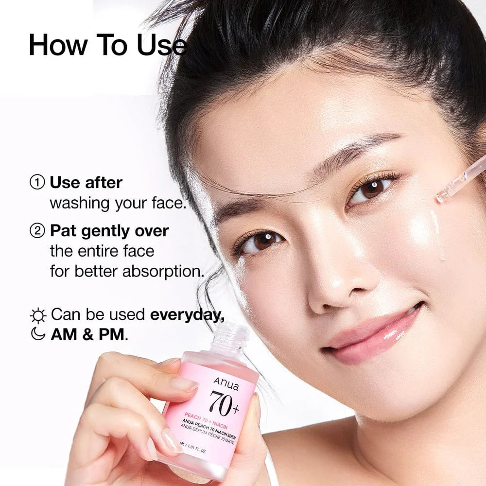 anua 70+ peach niacin serum 30ML