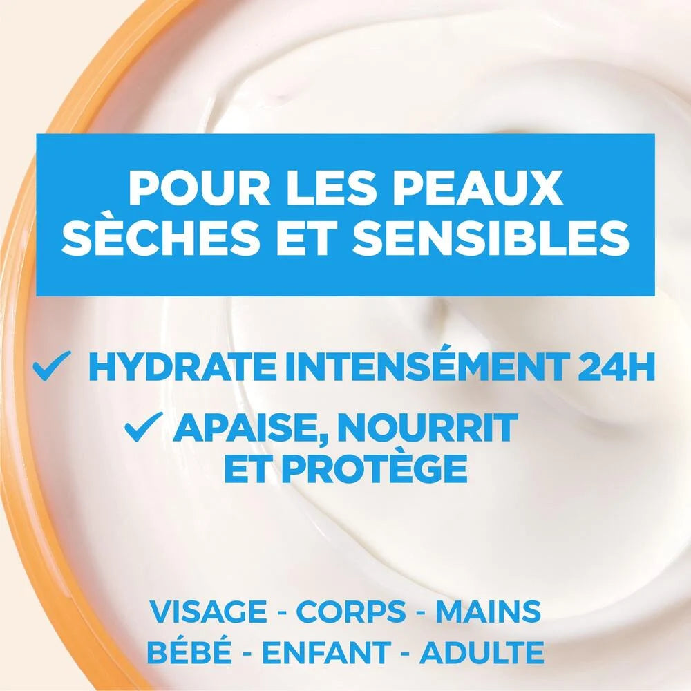 MIXA La Crème pour Peaux Sèches et Sensibles - Visage, Corps, Mains 400ML