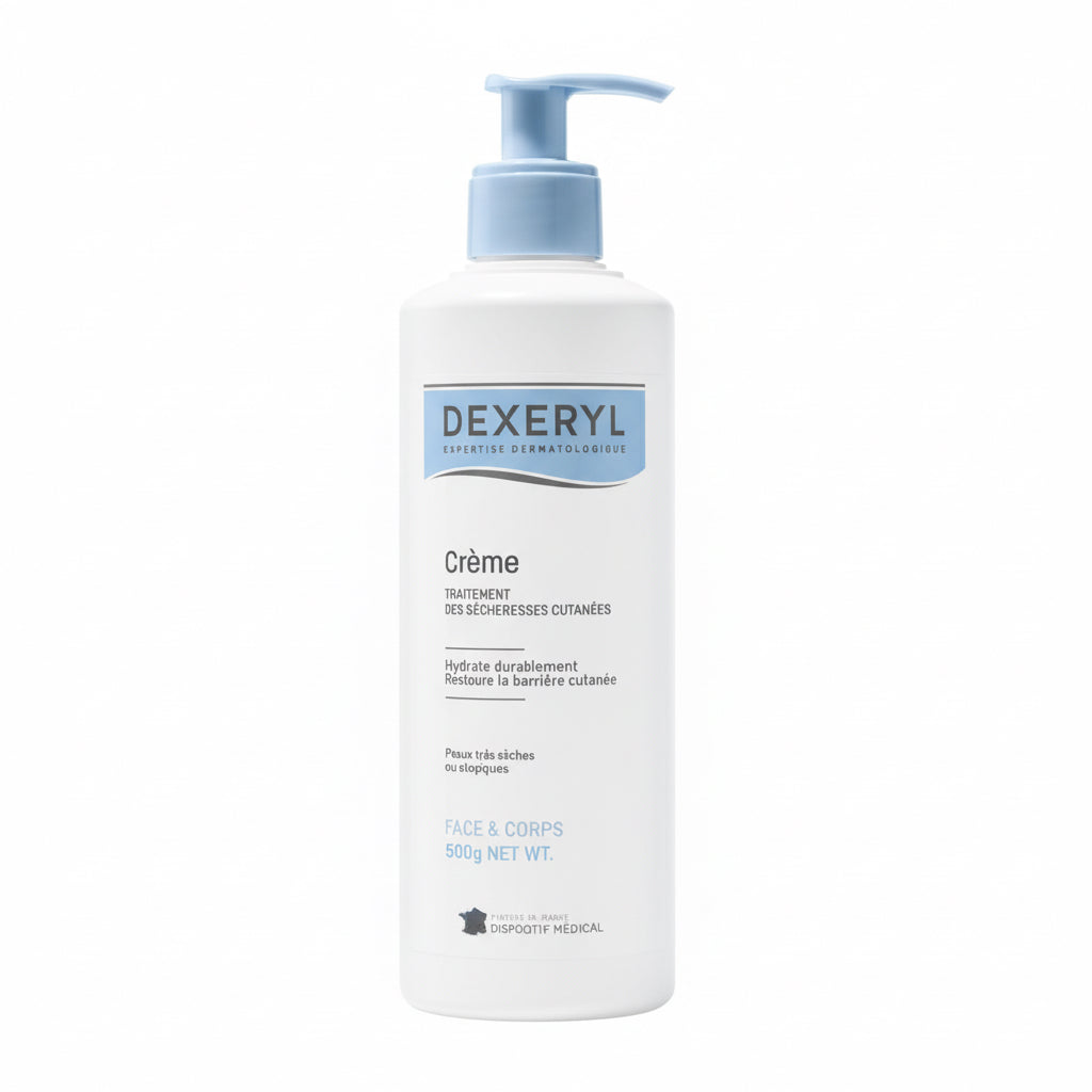 Dexeryl Crème Sècheresses Cutanées Sans Parfum Visage Et Corps Peaux Sèches Atopiques 500g