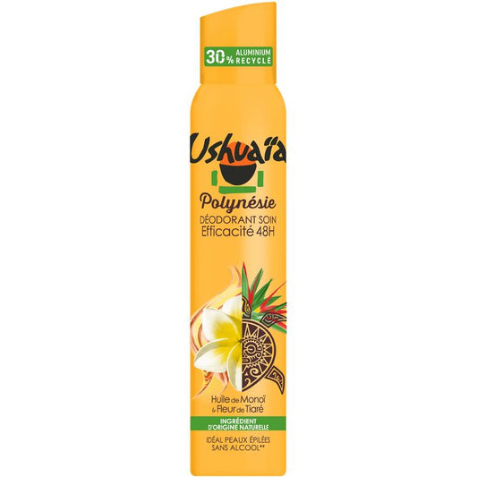 Ushuaïa Polynésie déodorant soin spray 48h à l’huile de monoï & fleur de tiaré 250ML
