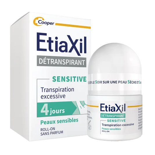 Etiaxil Déodorant Détranspirant Sensitive - Traitement Transpiration Excessive - Peaux Sensibles - Roll-On, 15ml