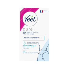 bandes de cire veet pure 12 pieces maillot peaux sensibles