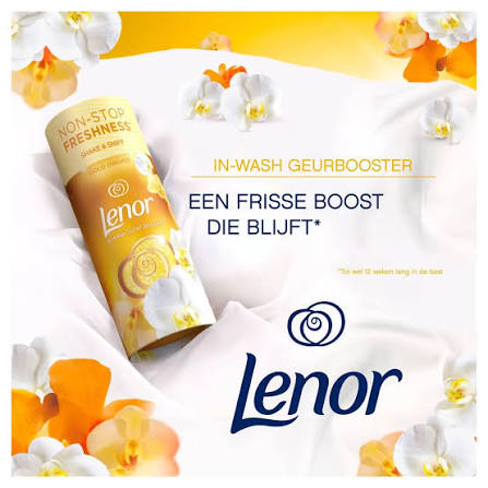lenor parfum de linge en perles ambre et orchidée