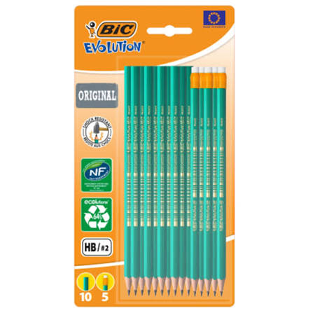 crayons papier hb crayons bic evolution HB 15 PCS