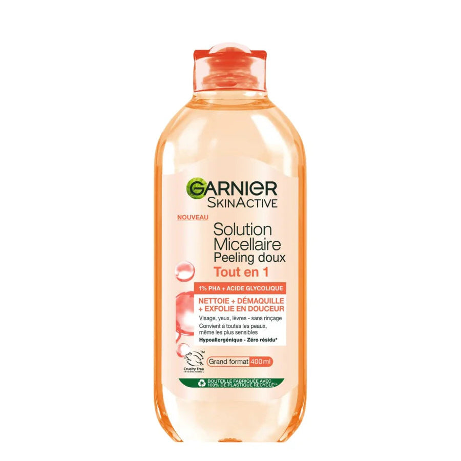 Garnier  Eau micellaire exfoliante - SkinActive - Vitamine C & acide glycolique - Visage 400ml