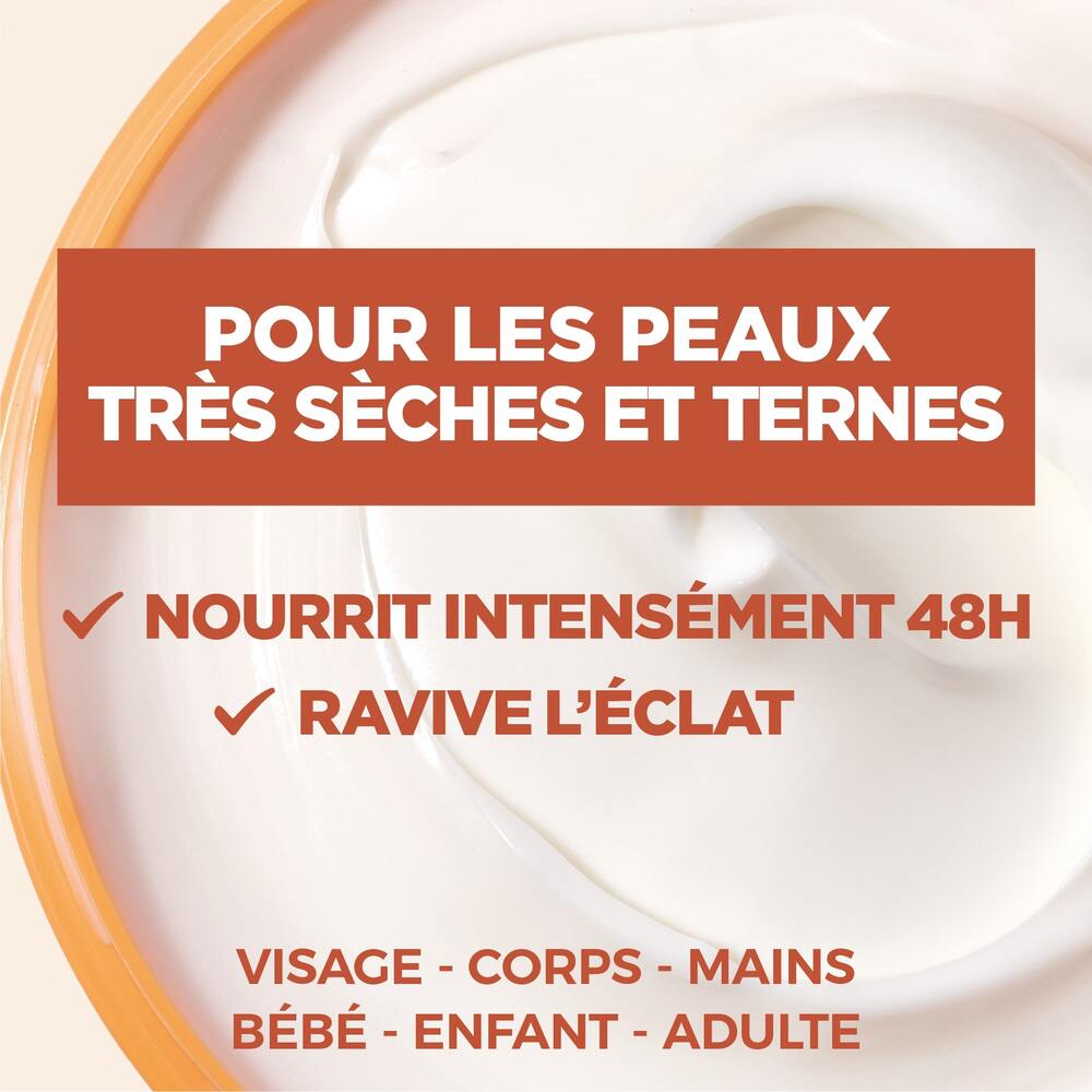 Mixa La Crème pour Peaux Très Sèches et Ternes - Visage, Corps, Mains 400ml