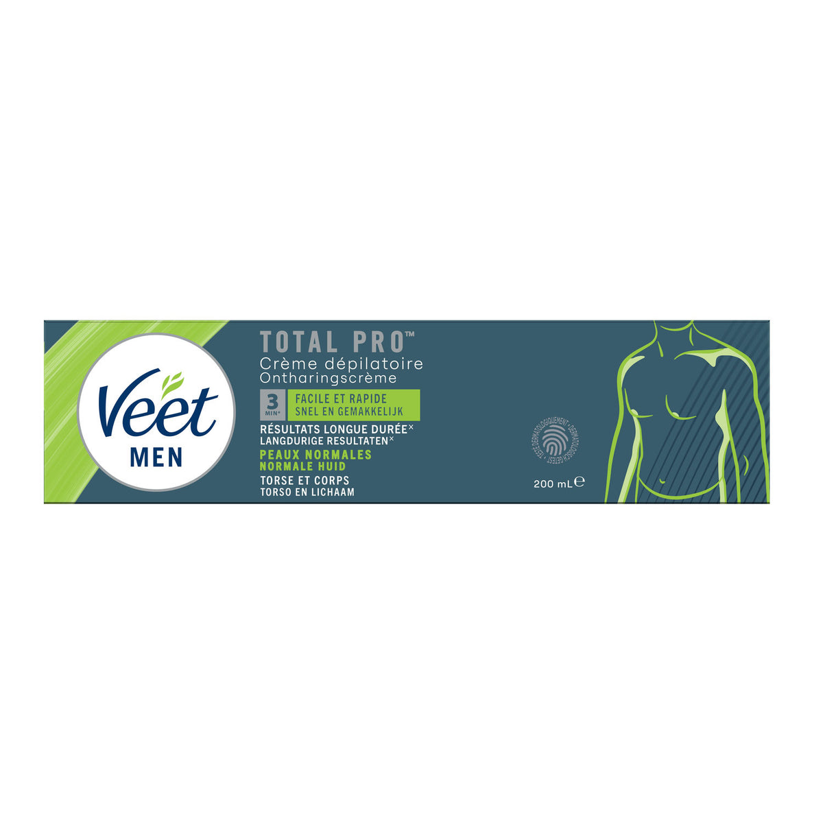 creme depilatoire veet men total pro peaux normales 200ml